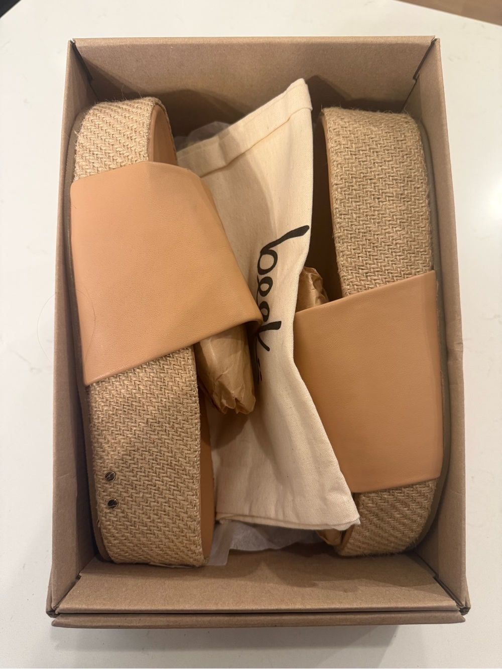 Beek Platform Slide Sandals – Tan – Size 11 – NEW